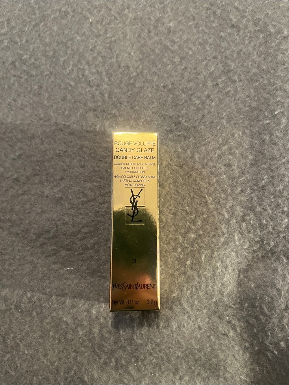 Yves Saint Laurent Gold Lip Balm Packaging - Rouge Volupté Candy Glaze